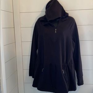 Pullover hooded sweater jacket